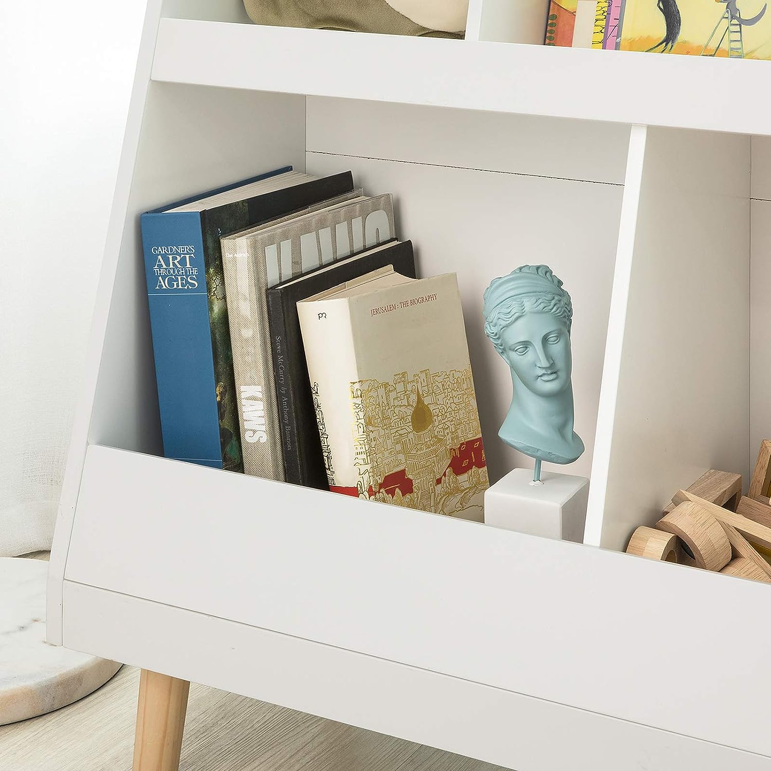 Childrens Shelving Unit 5 Compartments Bookcase