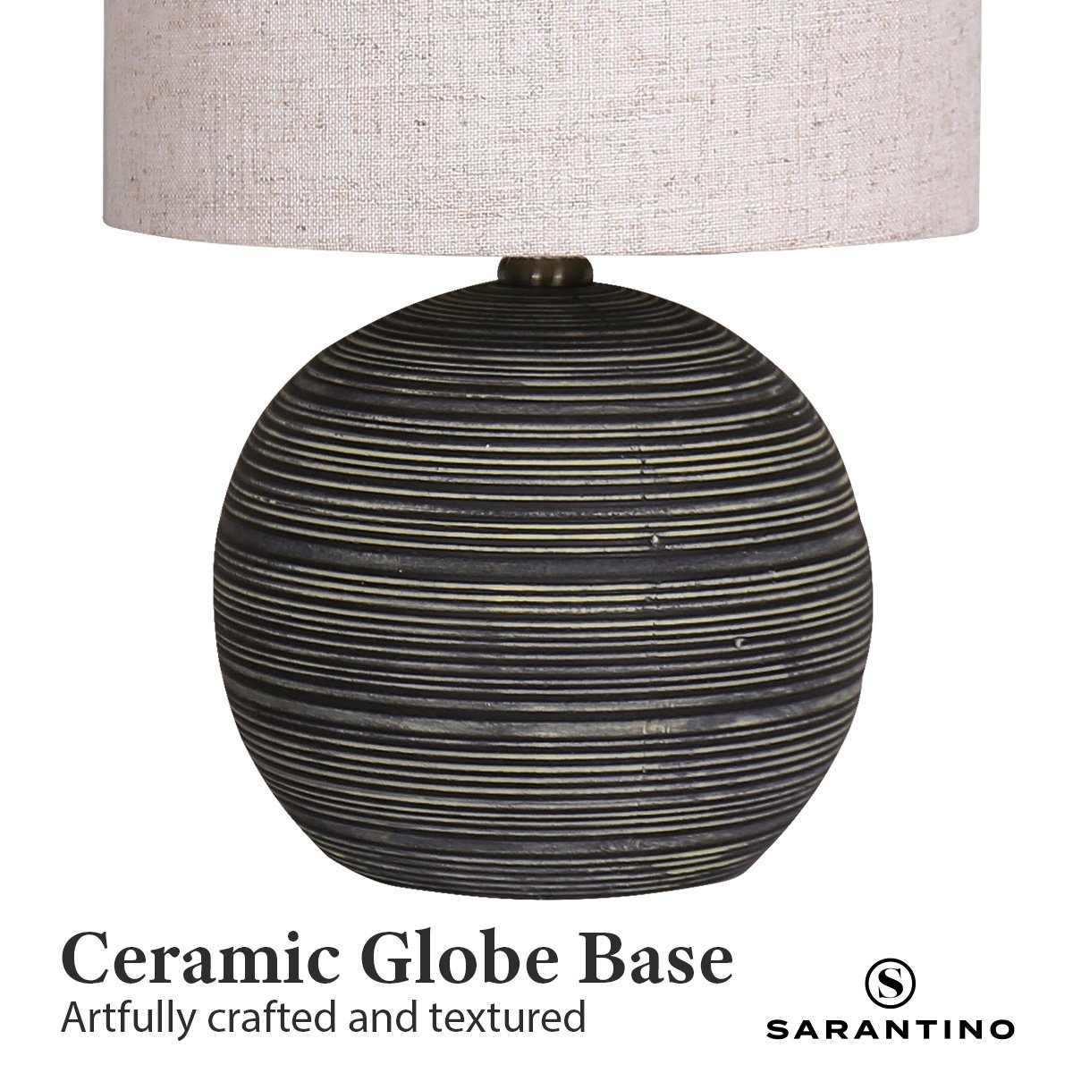 Sarantino Ceramic Table Lamp Striped Pattern