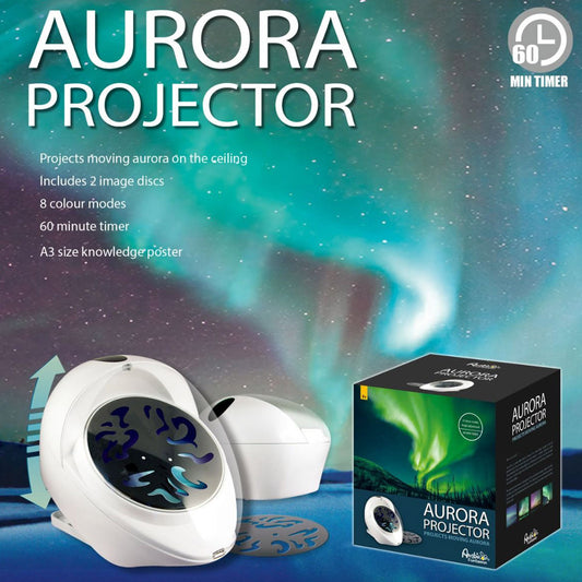 Aurora Projector Moving Night Light 8 Colour Mode