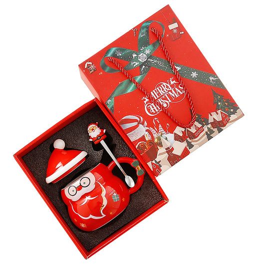 Christmas Ceramic Santa Mug Set