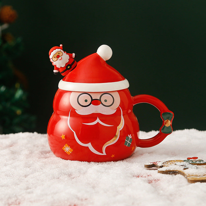 Christmas Ceramic Santa Mug Set