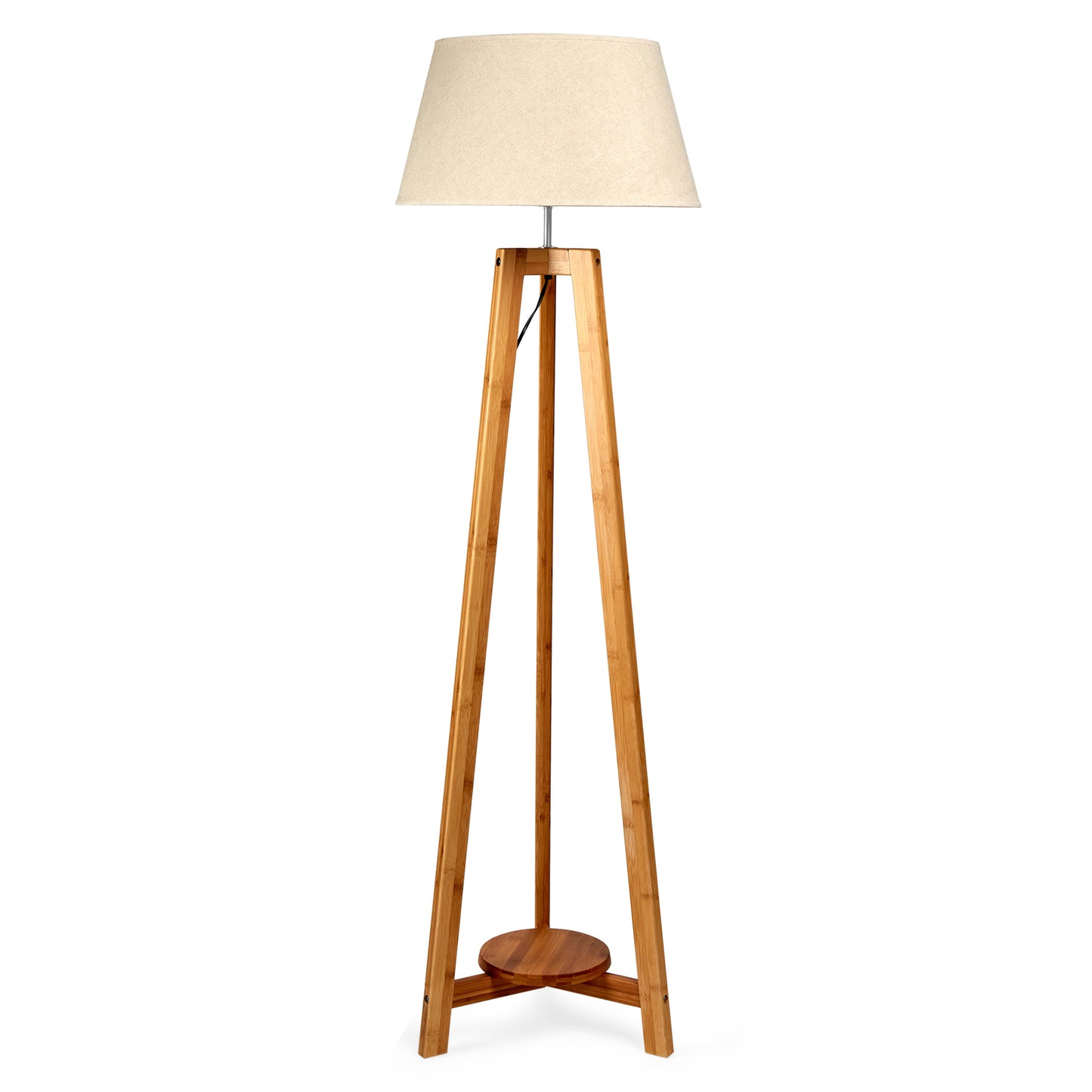 Wooden Tripod Floor Lamp