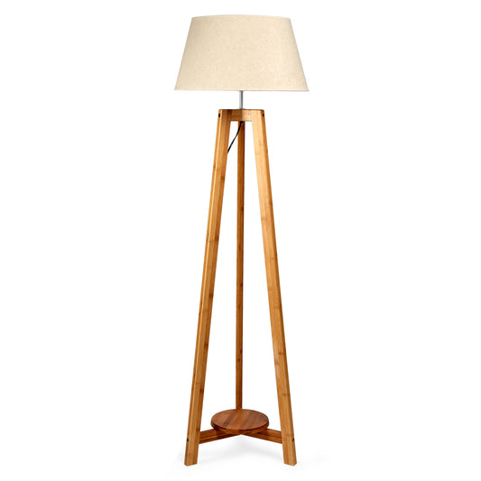 Wooden Tripod Floor Lamp