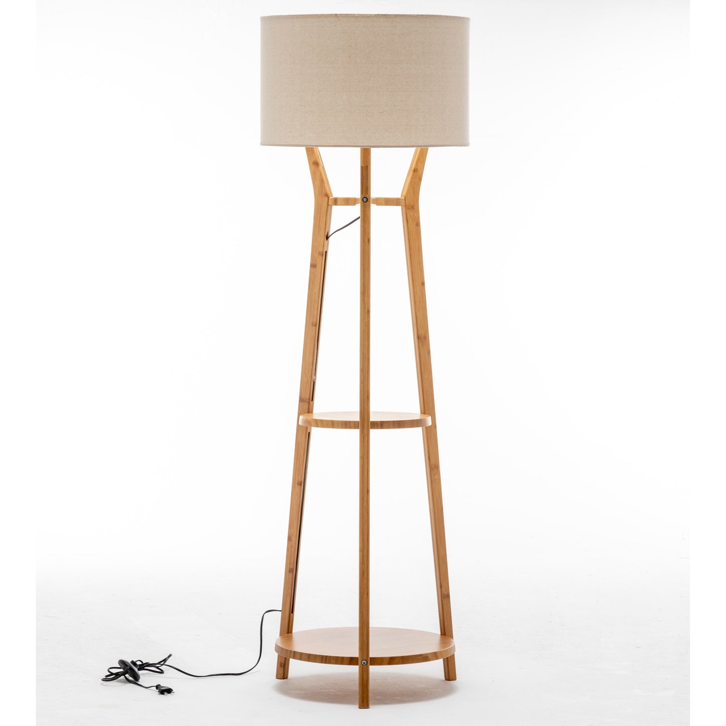Bamboo Tripod Floor Lamp