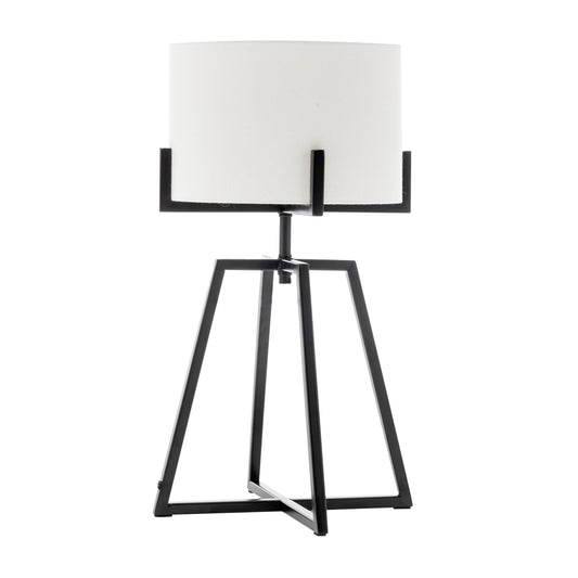 Matte Black Modern Scandi Metal Table Lamp