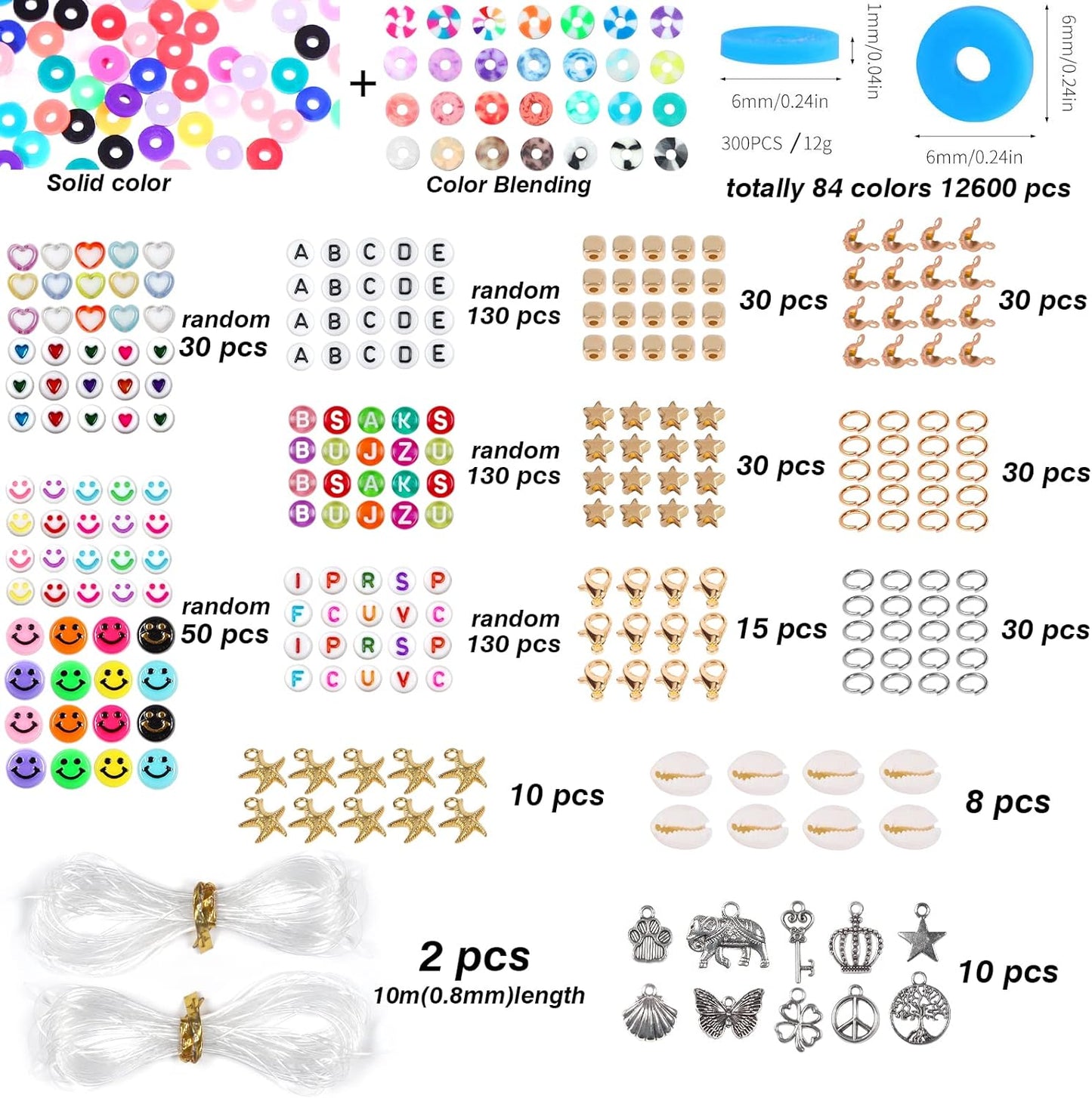 Premium Polymer Clay Beads Kit