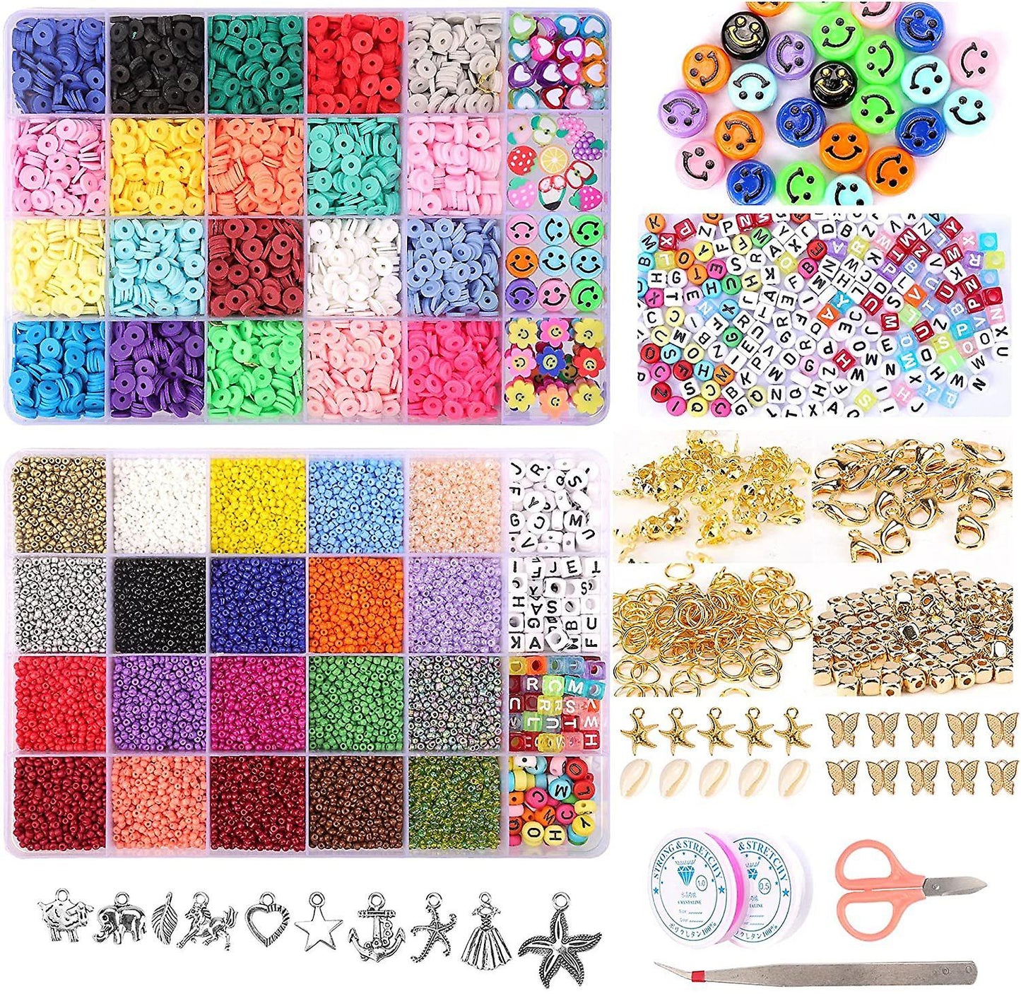 DIY Acrylic Bead A-Z Beads and Polymer Soft Clay Kit