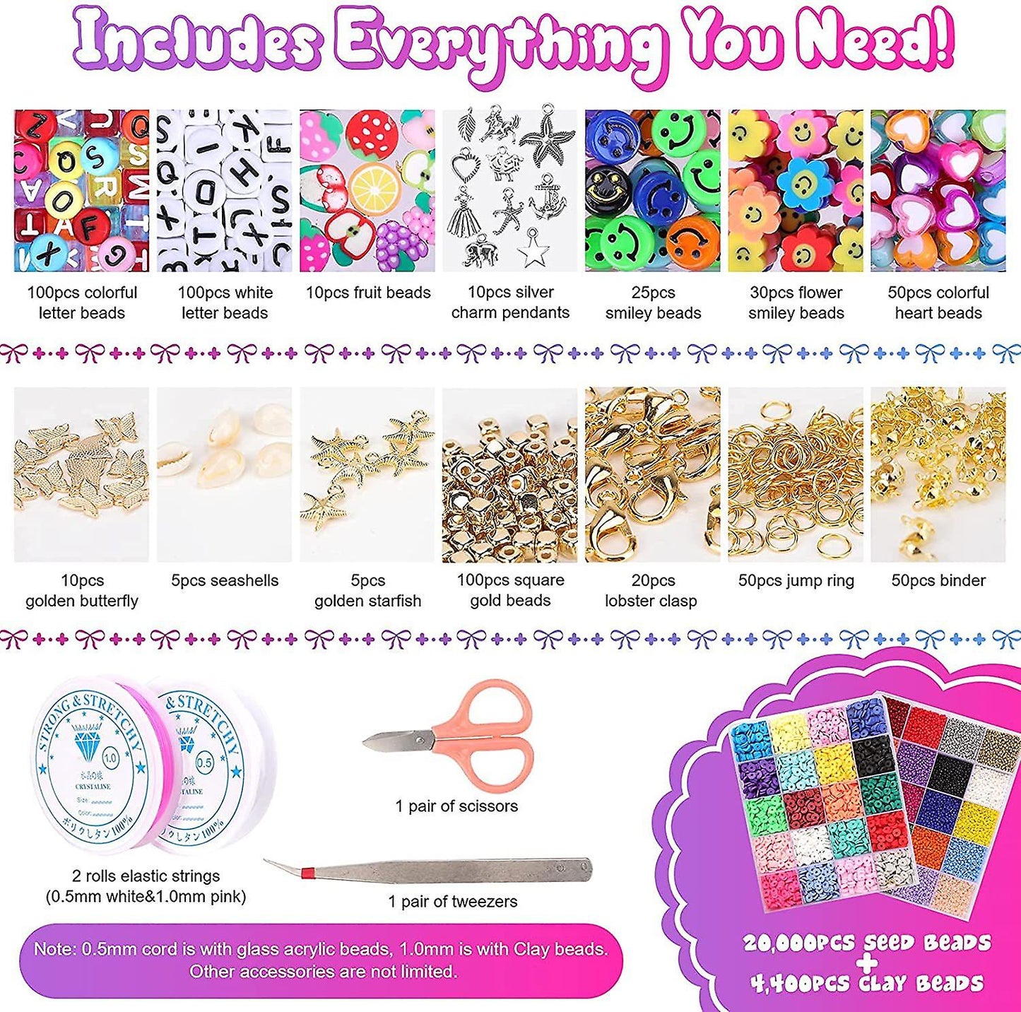 DIY Acrylic Bead A-Z Beads and Polymer Soft Clay Kit