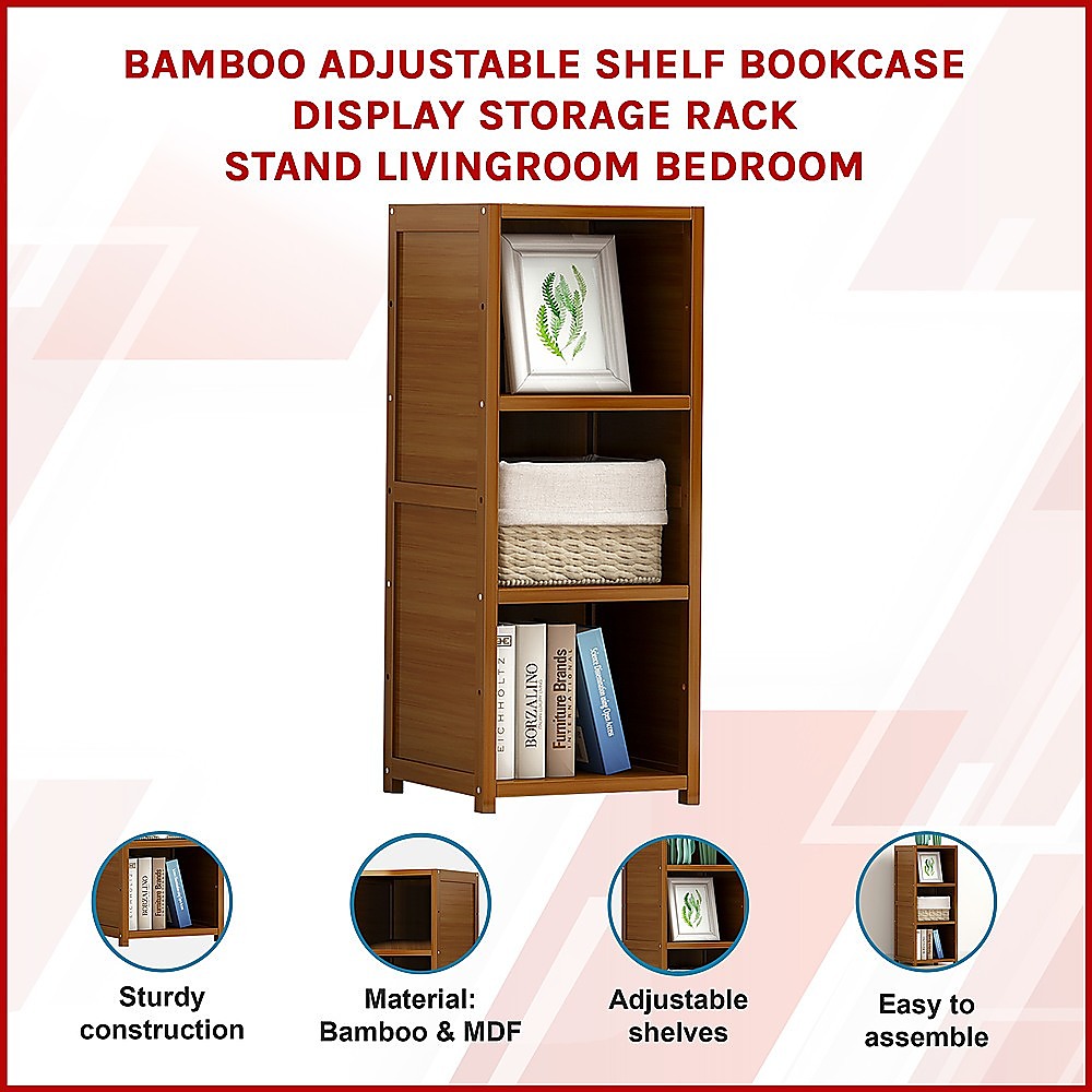 Bamboo Adjustable Bookcase