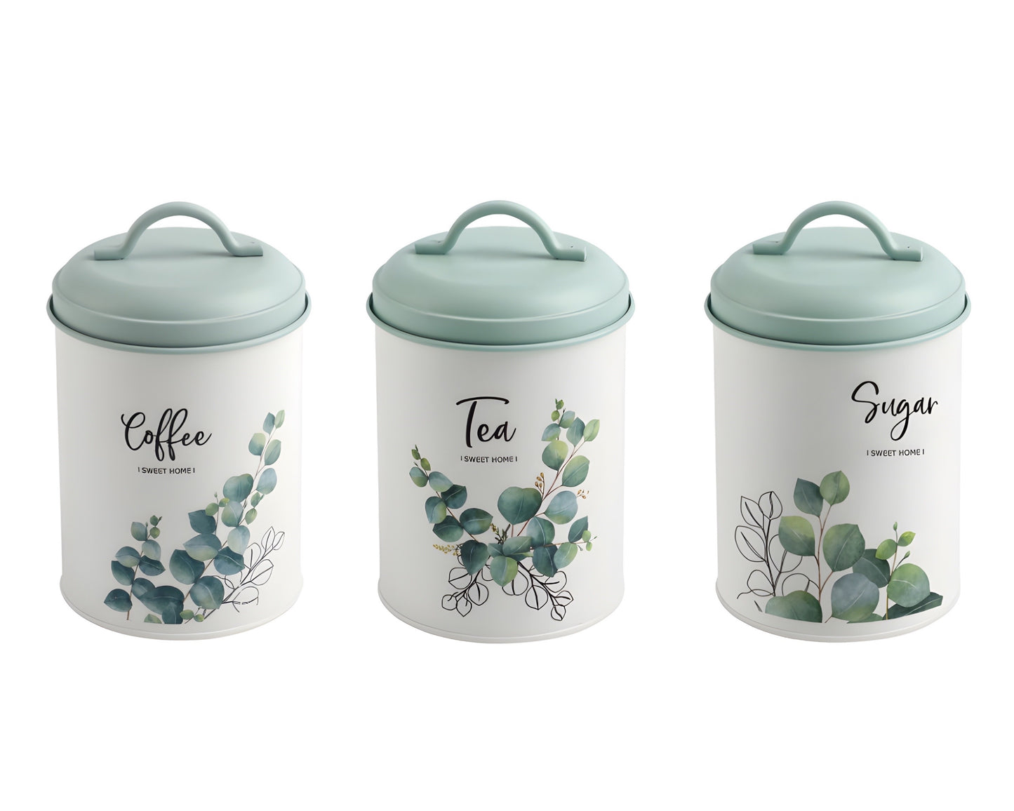 Eucalyptus Metal Storage Tin Set