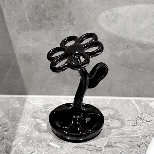 Black Ceramic Toothbrush Holder