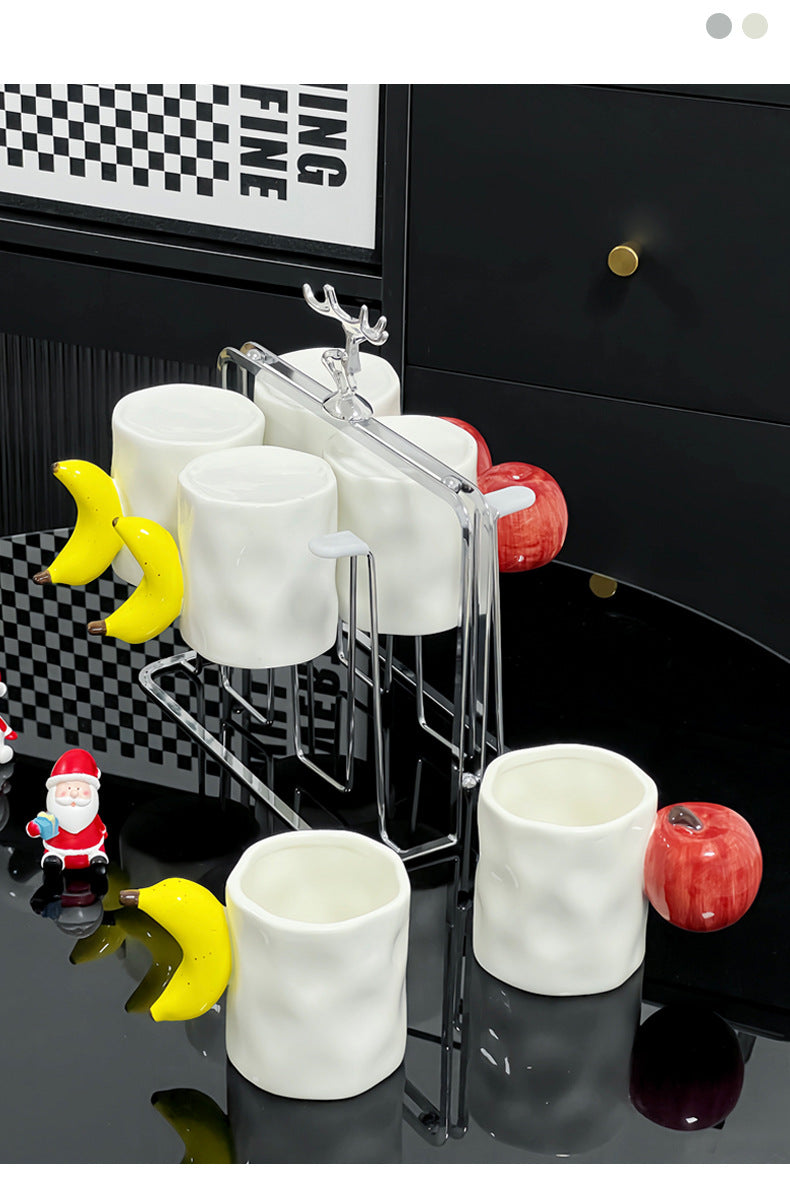 Apple & Banana Creative Fruit Ceramic Mug