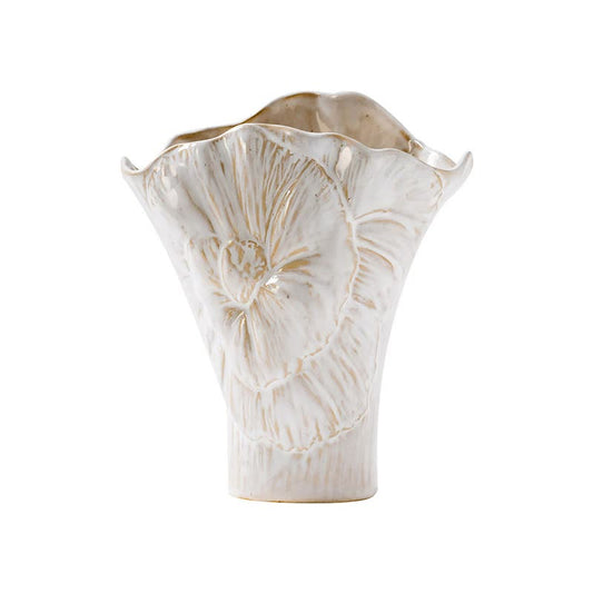 Elegant white vintage ceramic vase
