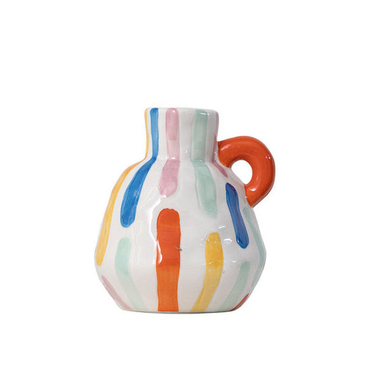 Colorful Hand-Painted Ceramic Vase