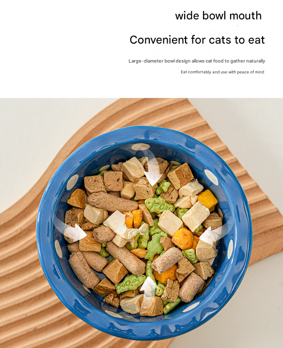 Yellow Mushroom Ceramic Pet Bowl