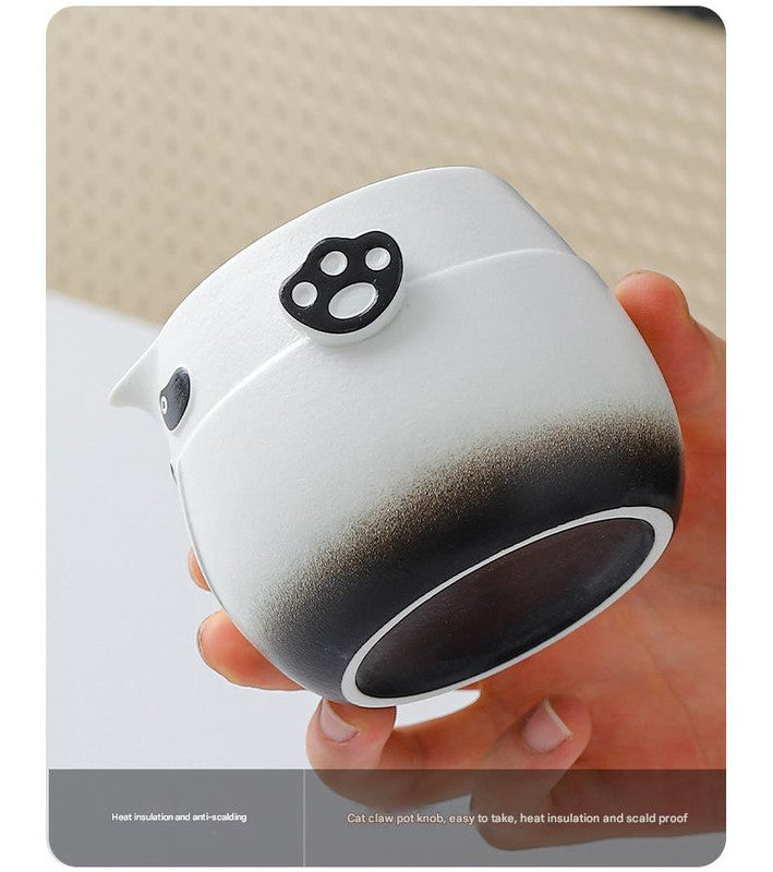 Green Panda Ceramic Tea Infuser Mug Set