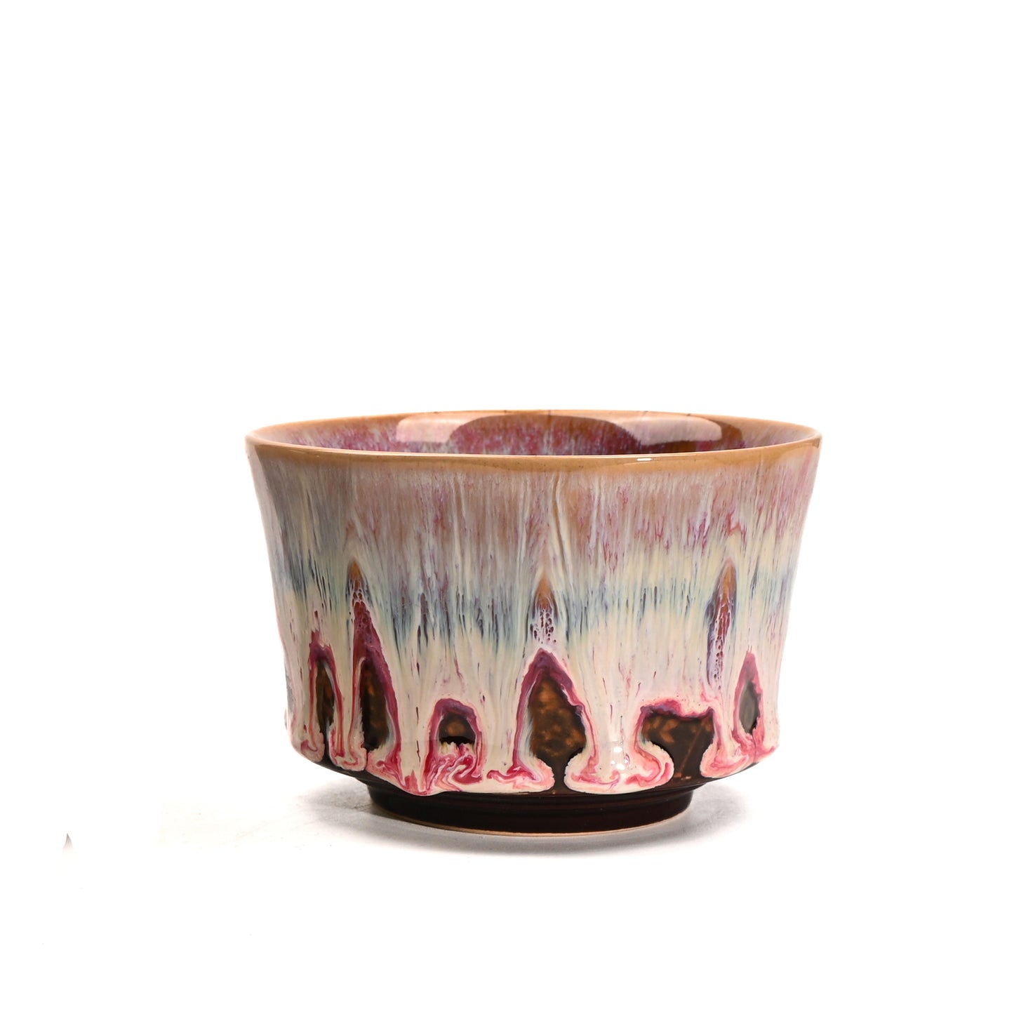 Pink Kiln Glazed Coffee Latte Art Cup