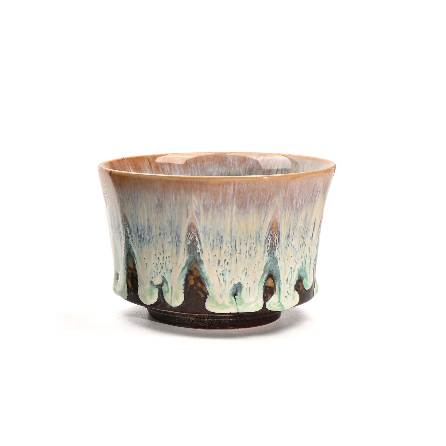 Beige Kiln Glazed Coffee Latte Art Cup