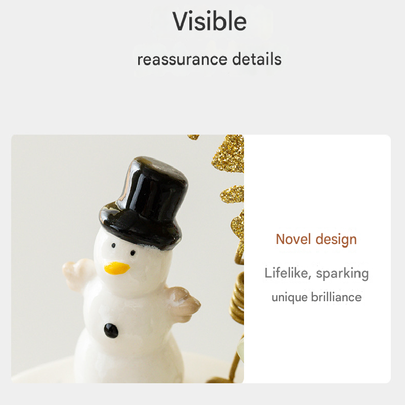 Snowman Ceramic Tealight Candle Holder