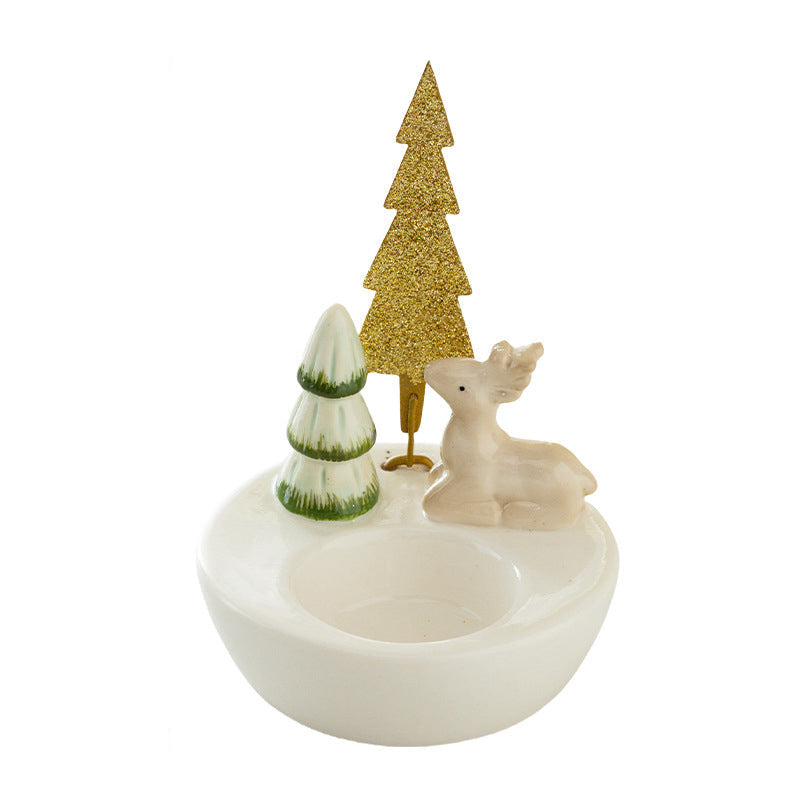 Elk Ceramic Tealight Candle Holder