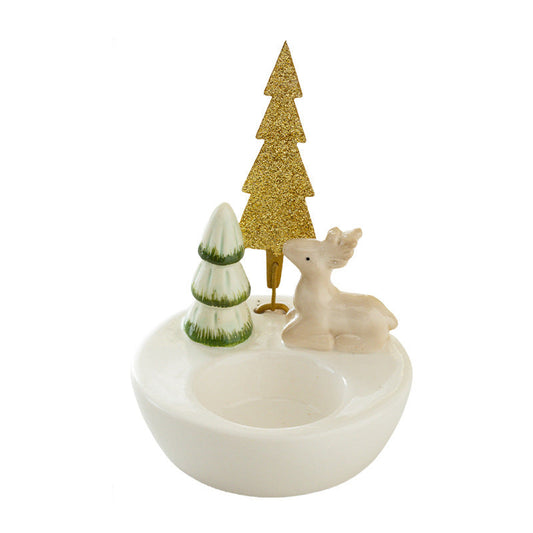 Elk Ceramic Tealight Candle Holder
