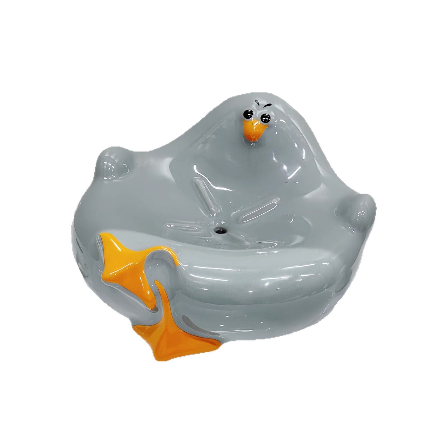 Grey Ceramic Seagull Soap Dish