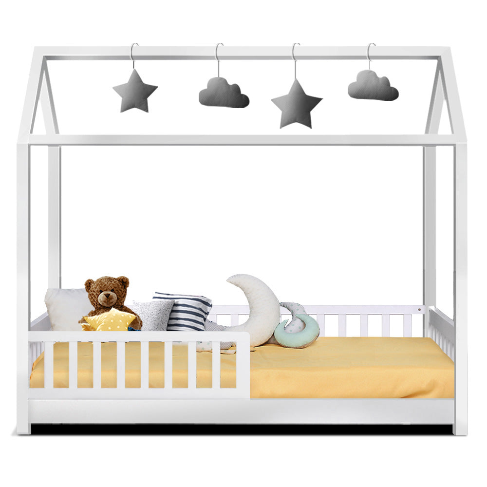 Artiss Bed Frame Frame White ROCK