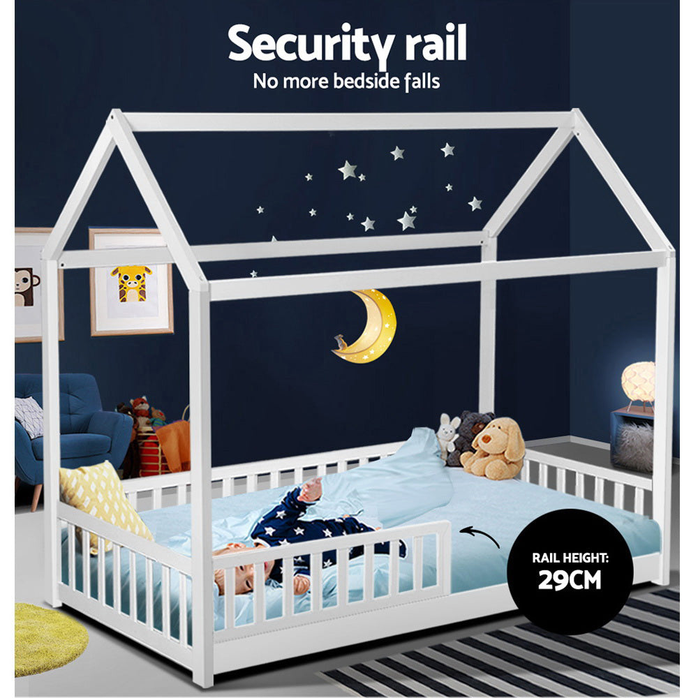 Artiss Bed Frame Frame White ROCK