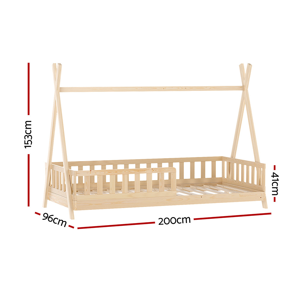 Bed Frame Wooden Oak PUAH