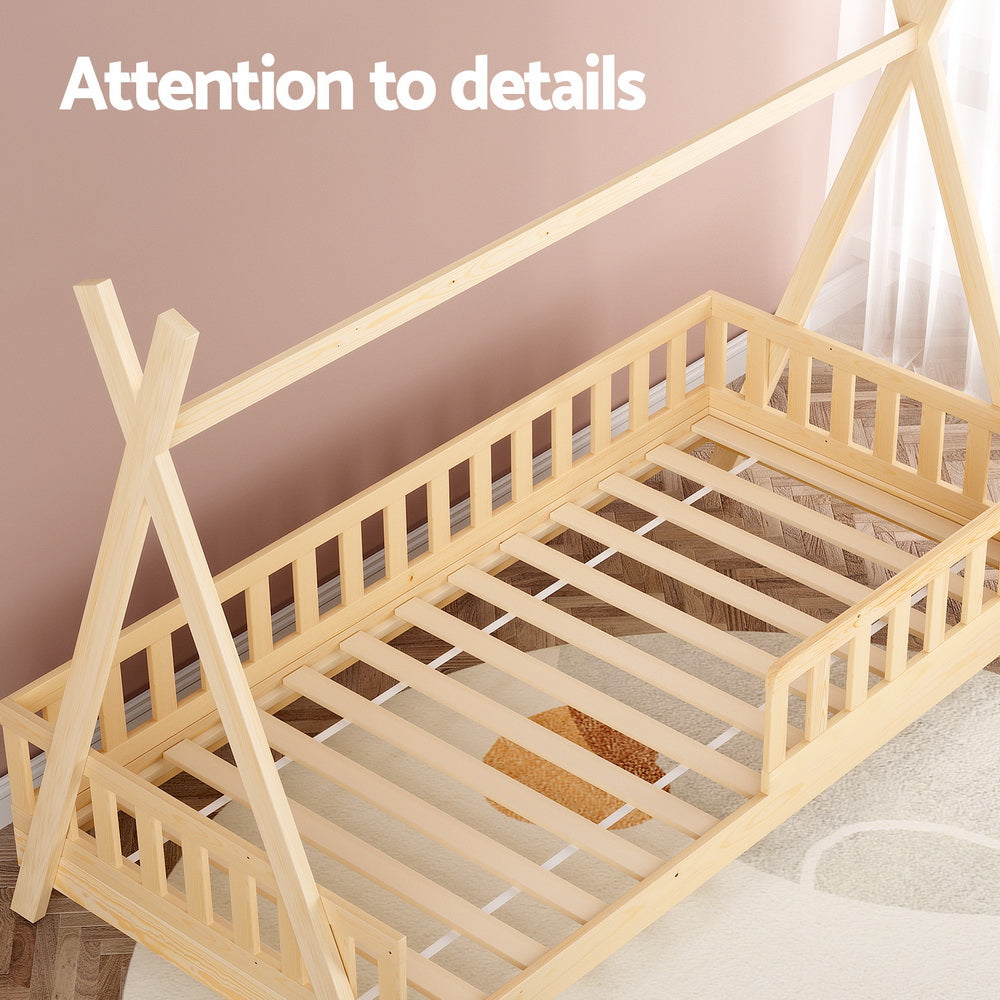 Bed Frame Wooden Oak PUAH